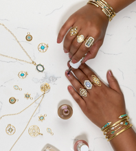 Load image into Gallery viewer, Provence Turquoise and Floating White Diamond Pendant