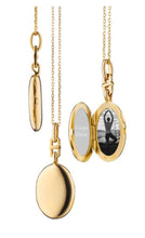 Load image into Gallery viewer, SLIM OVAL "EVE" GOLD LOCKET NECKLACE