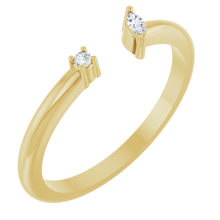 Load image into Gallery viewer, 14K Yellow .04 CTW Natural Diamond Negative Space Ring