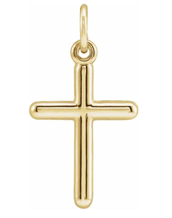 14K Yellow Cross Pendant