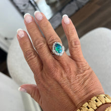 Load image into Gallery viewer, 3.08ct Australian Black Opal pLatinum Ring
