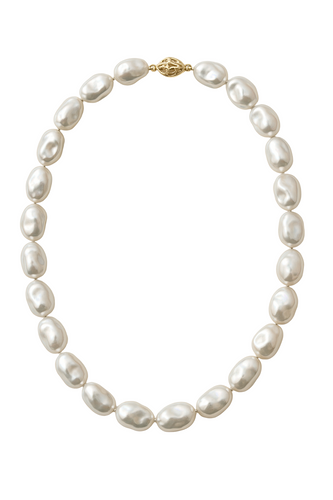 18-Inch Baroque Pearl Necklace with 14K Yellow Gold Clasp