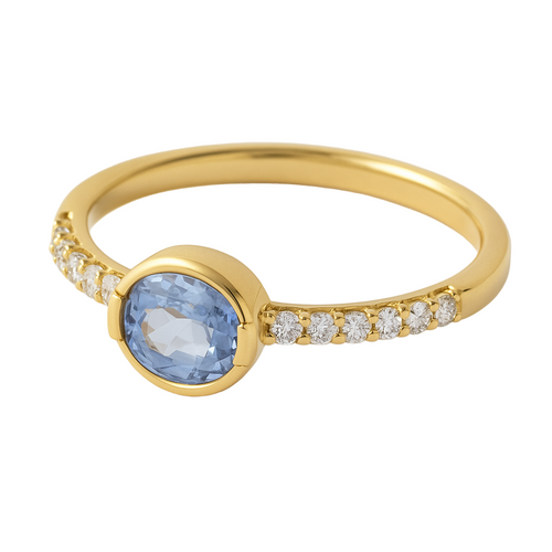 Blue Sapphire Stacker Ring