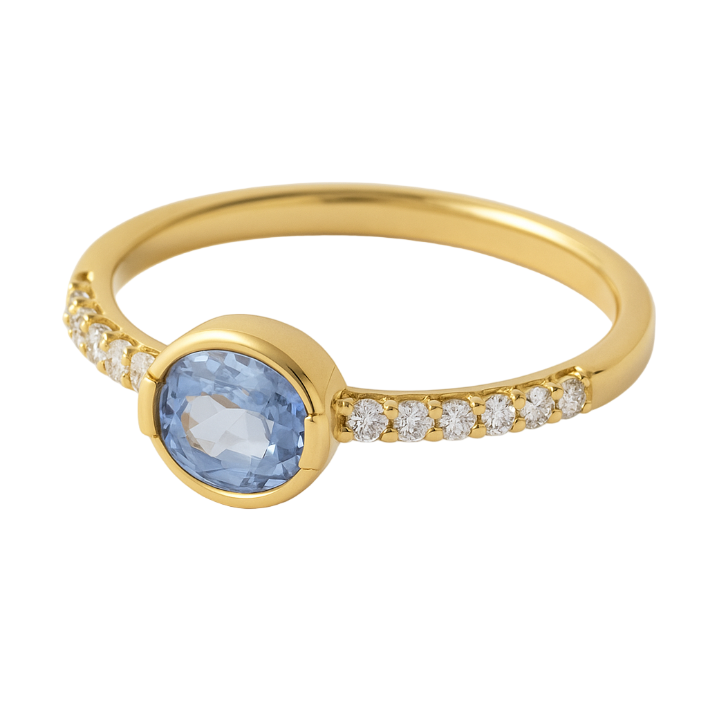 Blue Sapphire Stacker Ring