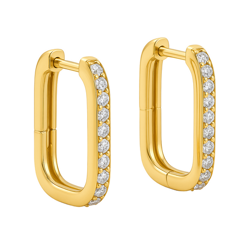 Square Huggie Hoops