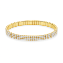Load image into Gallery viewer, 3 Row Diamond Stretch Bracelet