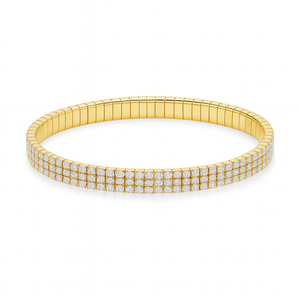 3 Row Diamond Stretch Bracelet