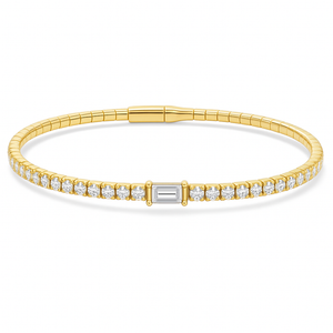 Baguette Station Flexi Bracelet
