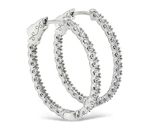 3.11 CT Diamond "Inside Out" Hoops