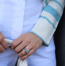Load image into Gallery viewer, Mixed Metal Sky Blue Topaz Ring