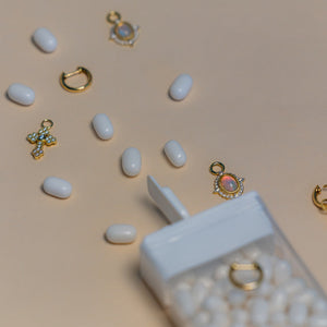 ETHIOPIAN OPAL AND DIAMOND CHARMS
