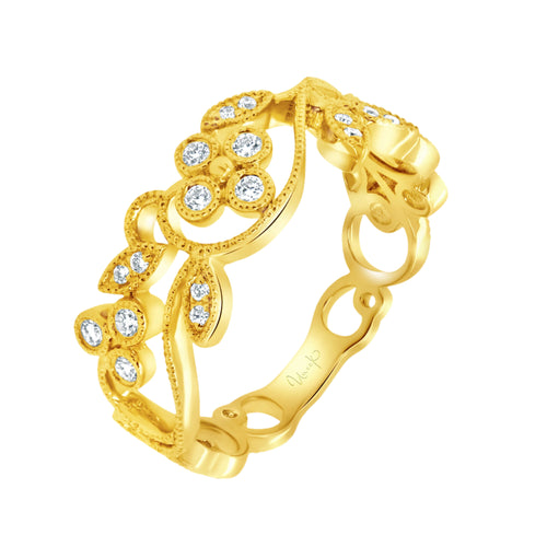 Gold Diamond Floral Band