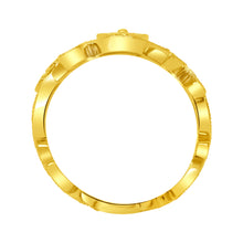 Load image into Gallery viewer, Gold Diamond Floral Band