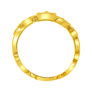 Gold Diamond Floral Band