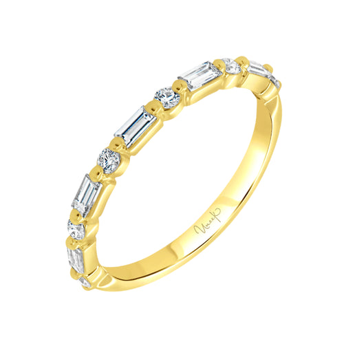 Baguette & Round Diamond Band