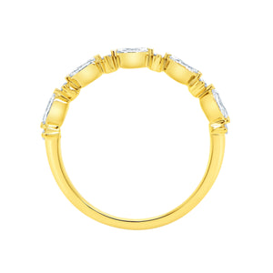 Marquise & Round Diamond Band