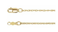 Load image into Gallery viewer, 14kt Yellow Rope Chain, 1.25 mm