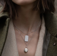 Load image into Gallery viewer, Slim Oval &quot;Tess&quot; Two-Tone Locket Necklace