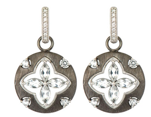 Silver White Topaz Earring Charms