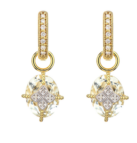 Lisse Oval Stone Lacey Kite Earring Charms