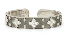 Load image into Gallery viewer, Silver Moroccan Floral Motif Wide Cuff