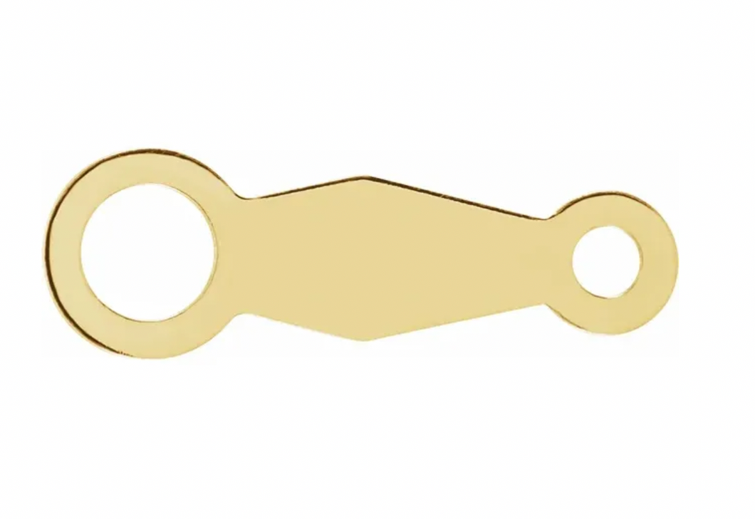 14K Yellow 11.5 mm Lightweight Chain Tag