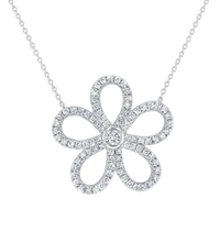 Load image into Gallery viewer, Diamond Flower Necklace