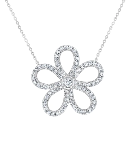 Diamond Flower Necklace