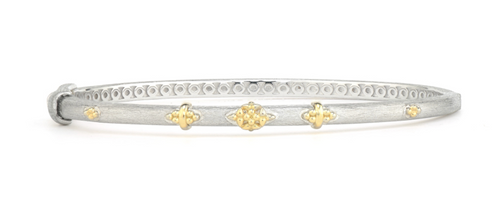 MIXED METAL BEADED TRIO BANGLE