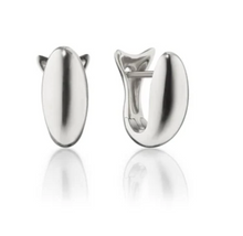 Load image into Gallery viewer, STERLING SILVER SMALL PERSEVERANCE HUGGIE EARRINGS