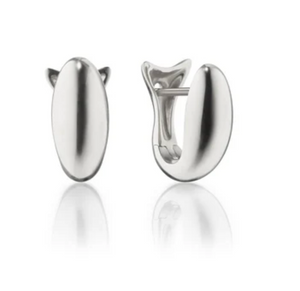 STERLING SILVER SMALL PERSEVERANCE HUGGIE EARRINGS