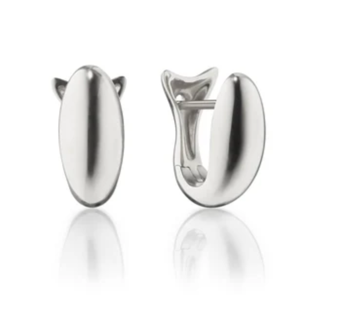 STERLING SILVER SMALL PERSEVERANCE HUGGIE EARRINGS