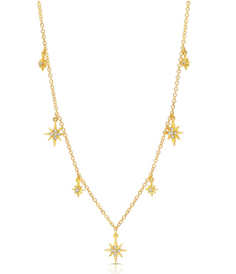 DIAMOND STARBURST ADJUSTABLE NECKLACE