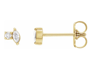 14K Yellow .08 CTW Natural Diamond Earring