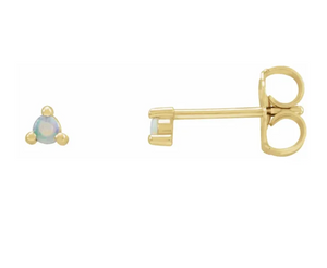 14K Yellow 2 mm Round Earring