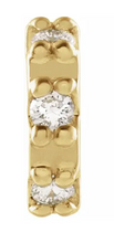 Load image into Gallery viewer, Half Circle Diamond Earring
