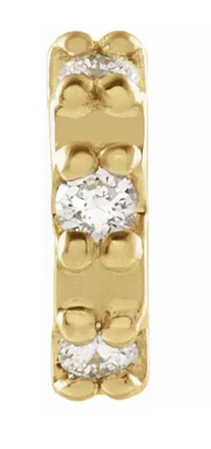 Half Circle Diamond Earring