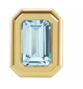 Sky Blue Topaz Solitaire Earring