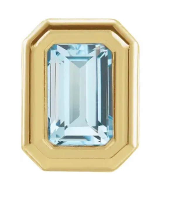 Sky Blue Topaz Solitaire Earring