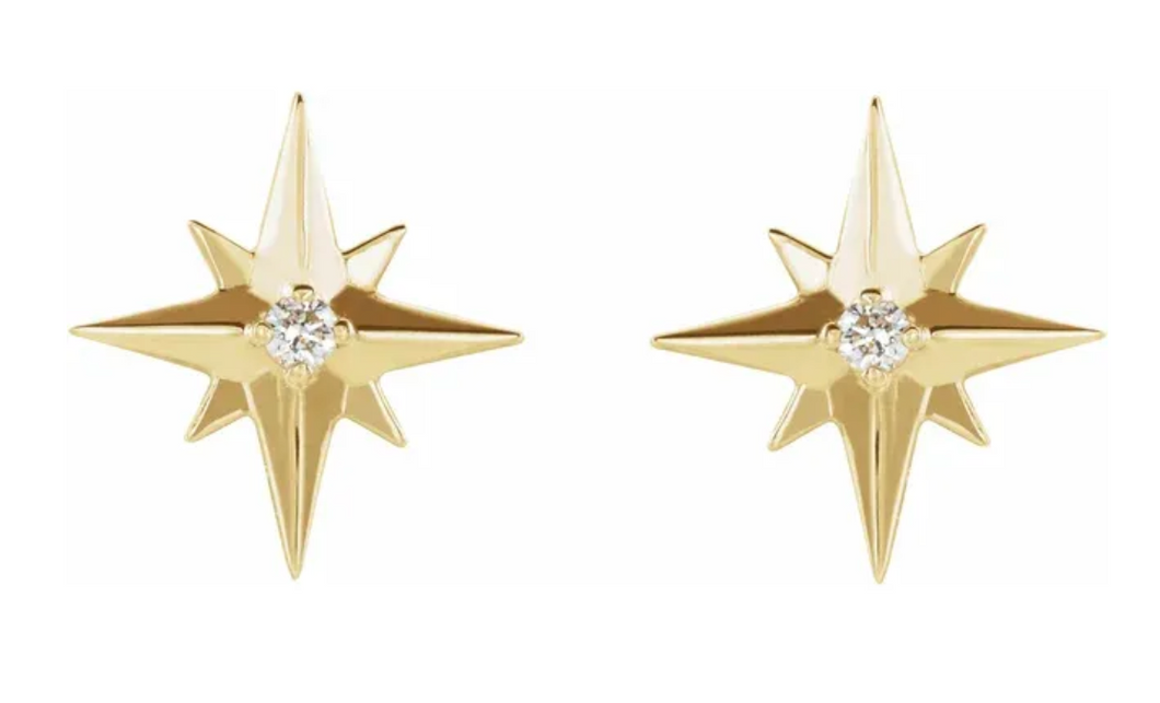 Diamond Star Earring