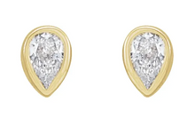 Load image into Gallery viewer, Pear Bezel-Set Earring