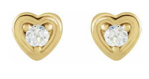 Diamond Heart Earring