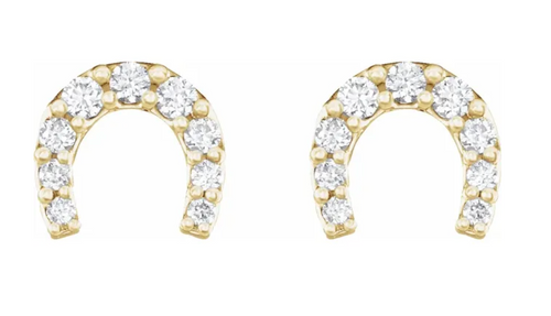 Diamond Horseshoe Earring