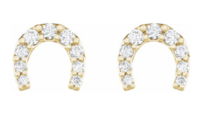 Diamond Horseshoe Earring