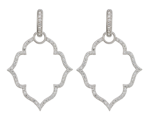 Michelle Flower Pave Earring Charm Frames