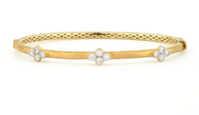 Load image into Gallery viewer, Provence Bangle with Three Diamond Quads