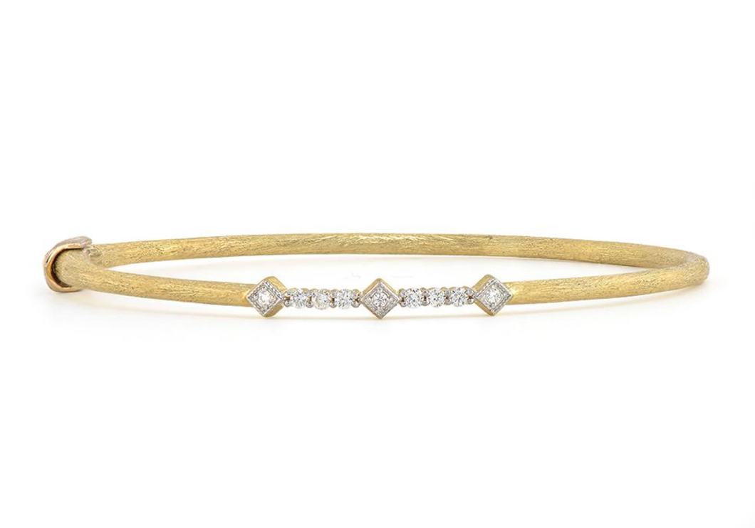 Triple Kite Lisse Pave Bangle