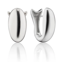 Load image into Gallery viewer, STERLING SILVER LARGE PERSEVERANCE SCULPTURAL FISH HUGGIE EARRINGS