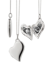 Load image into Gallery viewer, SLIM STERLING SILVER HEART LOCKET NECKLACE