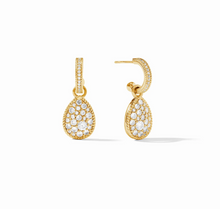 Load image into Gallery viewer, Luna Teardrop Hoop &amp; Charm Earring